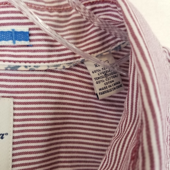 Tommy Bahama Jeans Red Long Sleeve Button Shirt XL - Picture 12 of 16